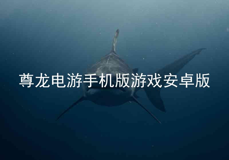 尊龍電游手機版游戲安卓版